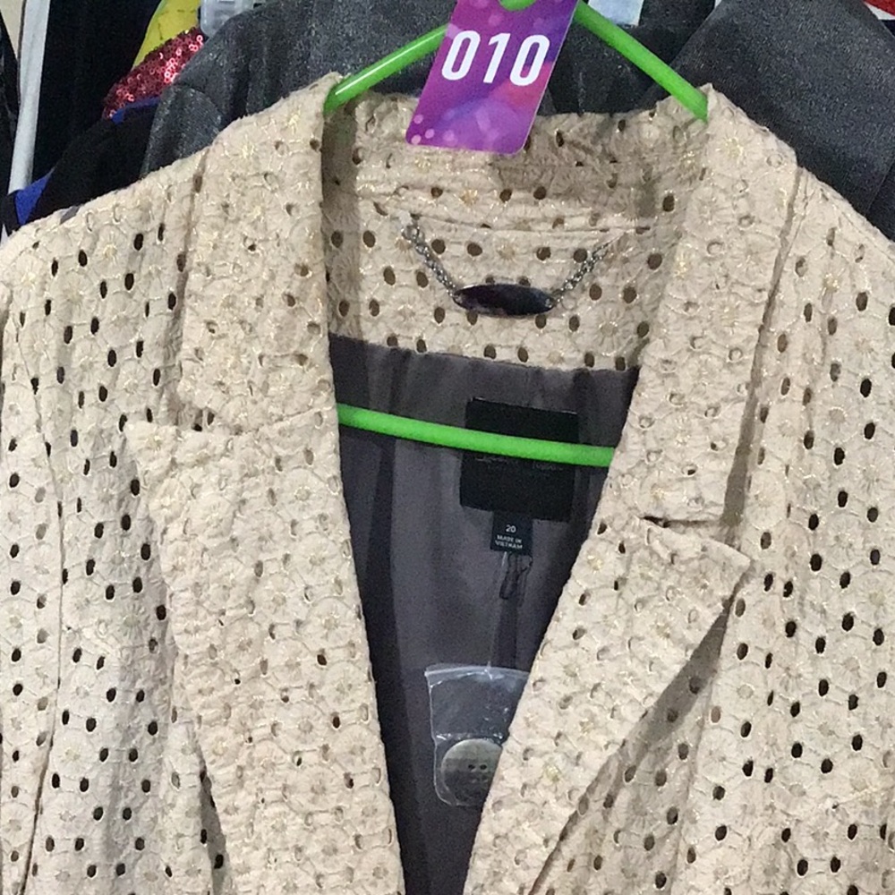 NWOT Tan & Gold Long Sleeve Coat